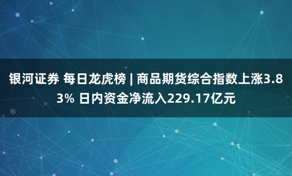银河证券 每日龙虎榜 | 商品期货综合指数上涨3.83% 日内资金净流入229.17亿元