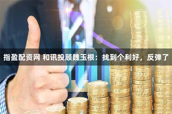 指盈配资网 和讯投顾魏玉根:找到个利好,反弹了